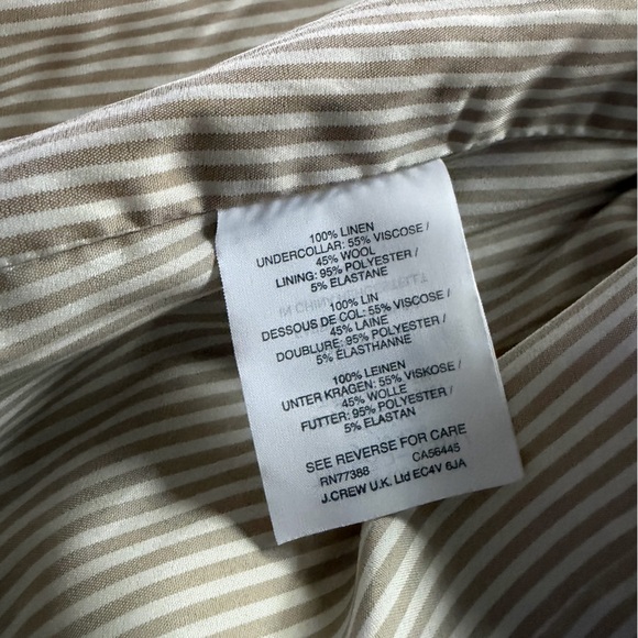 J.Crew Campbell Wmn’s 14 Linen Blazer Oatmeal Tan One Button Coastal Preppy - Picture 7 of 10